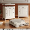 【CL】26Q3#3066 meters white wheeled bay window tea cabinet storage cabinet, a Chinese-style outdoor storage cabinet, practical, durable and multi-functional storage Application Scenario